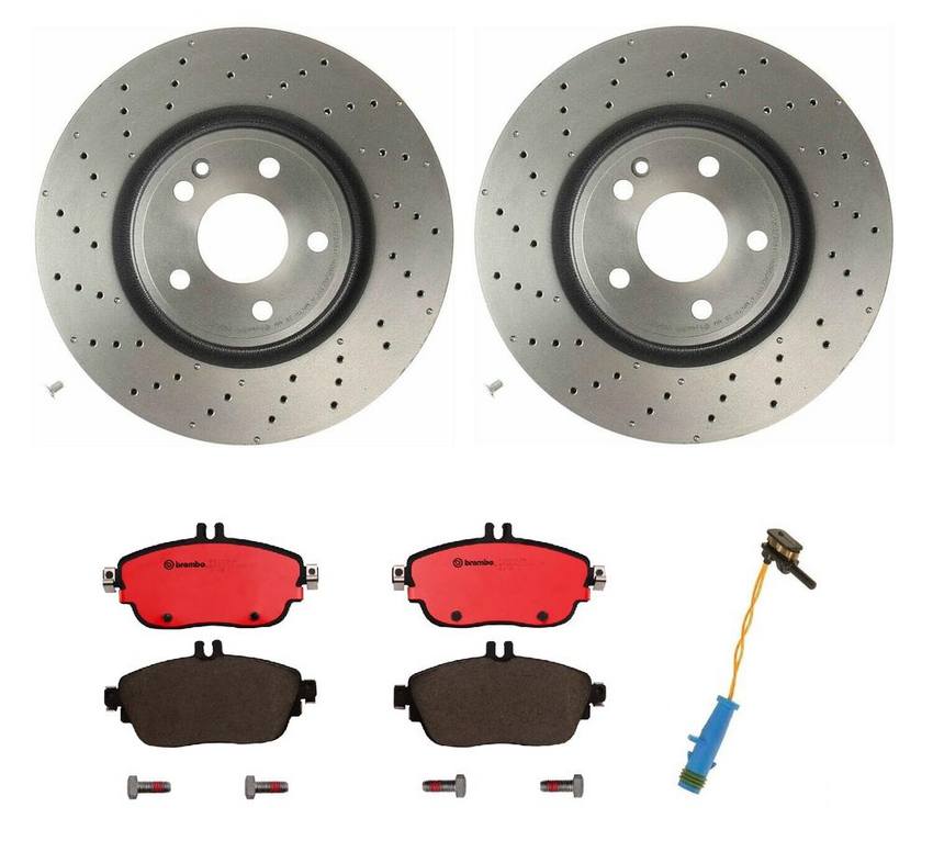 Mercedes Brakes Kit - Brembo Pads and Rotors Front (320mm) (Ceramic) 1695401617 - Brembo 1541565KIT